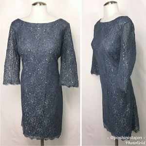 NWOT Calvin Klein Lace Blue Cocktail Dress